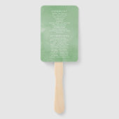 Wintertide Woodland - programma voor kerstbruiloft Handwaaier (Achterkant)