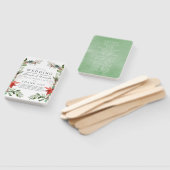 Wintertide Woodland - programma voor kerstbruiloft Handwaaier (Niet-gemonteerd)