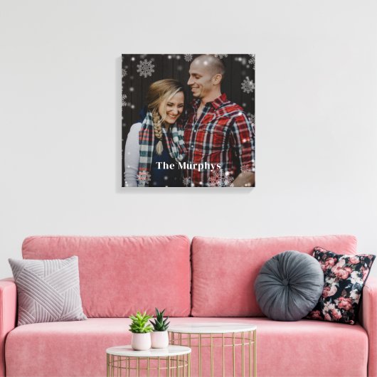 Wintertijd Aangepaste Foto Ingepakt Canvas Afdruk (Insitu (Woonkamer))