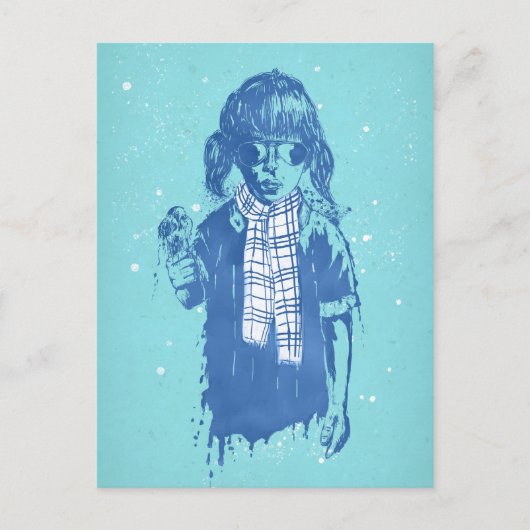 wintertijd briefkaart (Voorkant)