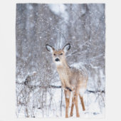 Wintertijd Deer Fleece Blanket (Voorkant)
