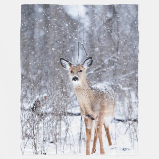 Wintertijd Deer Fleece Blanket Deken (Voorkant)