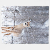 Wintertijd Deer Fleece Blanket Deken (Voorkant (Horizontaal))