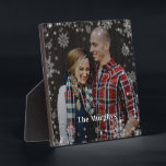 Wintertijd gepersonaliseerde foto desktop plaque fotoplaat<br><div class="desc">Pas je gewoon aan met jouw tekst en foto's en creëer een cadeautje voor jezelf of iemand van wie je houdt! De achtergrondkleur kan in om het even welke kleur van uw keus worden veranderd!</div>