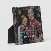 Wintertijd gepersonaliseerde foto desktop plaque fotoplaat (Voorkant)