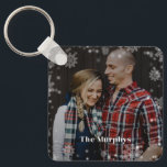 Wintertijd gepersonaliseerde foto Sleutelhanger<br><div class="desc">Houd uw toetsen veilig en spectaculair met een persoonlijke sleutelhanger. Ontworpen door: Berry Berry Sweet,  Modern Stationery en Personalized Gifts. Bezoek onze website op www.berryberrysweet.com om onze volledige productlijnen te bekijken.</div>