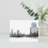 Wintertijd in Chicago Briefkaart (Staand voorkant)