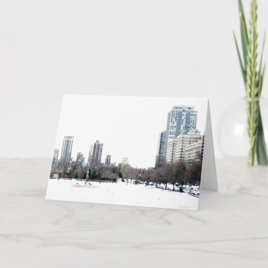 Wintertijd in Chicago Kaart (Voorkant)