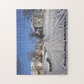 Wintertijd in een Milwaukee wijk Wisconsin Legpuzzel (Verticaal)