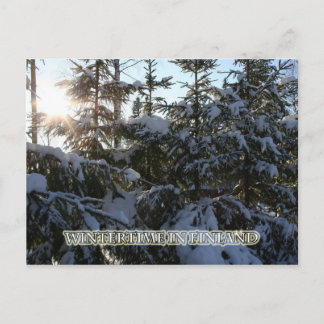 Wintertijd in Finland Briefkaart