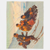 Wintertijd in Groenland Rasmussen 1875 Fleece Deken (Voorkant)