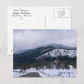 Wintertijd in Hayfork, Californië.. Briefkaart (Voorkant / Achterkant)