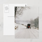Wintertijd in het Briefkaart Amish (Voorkant / Achterkant)