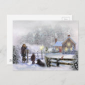 Wintertijd in het land briefkaart (Voorkant / Achterkant)