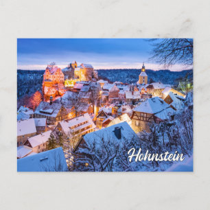 Wintertijd in Hohnstein, Duitsland Briefkaart