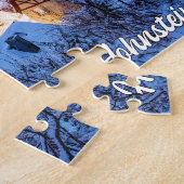Wintertijd in Hohnstein, Duitsland Legpuzzel (Zijkant)