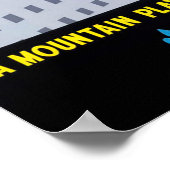 Wintertijd in Montreal, vrouw met skistoestellen Poster (Hoek)