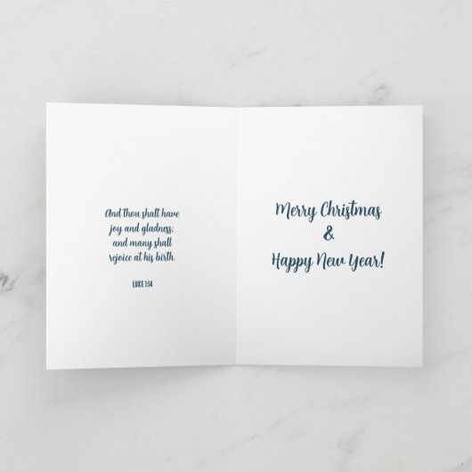 Wintertijd Lukas 1:14 Verheug u over zijn geboorte Kaart (Binnen)