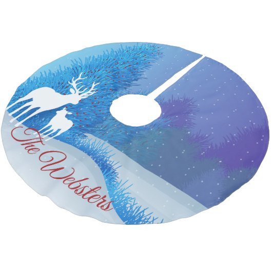 Wintertijd met Deer Kerstboom Rok (Gekanteld)