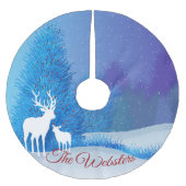 Wintertijd met Deer Kerstboom Rok (Voorkant)