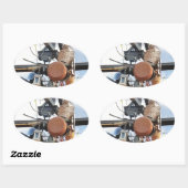 Wintertijd Ovale Sticker (Vel)