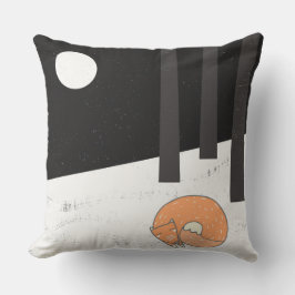 Wintertijd- Slaapvos - Illustratie Buitenkussen