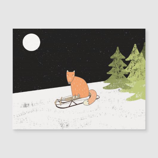 Wintertijd- Slapende Fox - Illustratie (Voorkant)