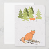 Wintertijd- Slapende Fox - Illustratie (Voorkant / Achterkant)