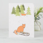 Wintertijd- Slapende Fox - Illustratie (Staand voorkant)