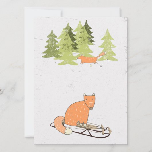 Wintertijd- Slapende Fox - Illustratie (Voorkant)