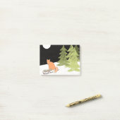 Wintertijd- Slapende Fox - Illustratie Post-it® Notes (Op bureau)