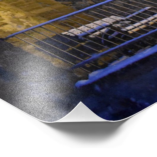 Wintertijd, sneeuw op de bomen foto afdruk (Hoek)