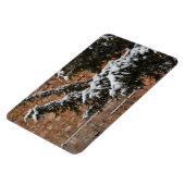 Wintertijd, sneeuw op de bomen magneet (Linkerzijde)