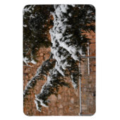 Wintertijd, sneeuw op de bomen magneet (Verticaal)