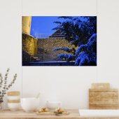 Wintertijd, sneeuw op de bomen poster (Keuken)