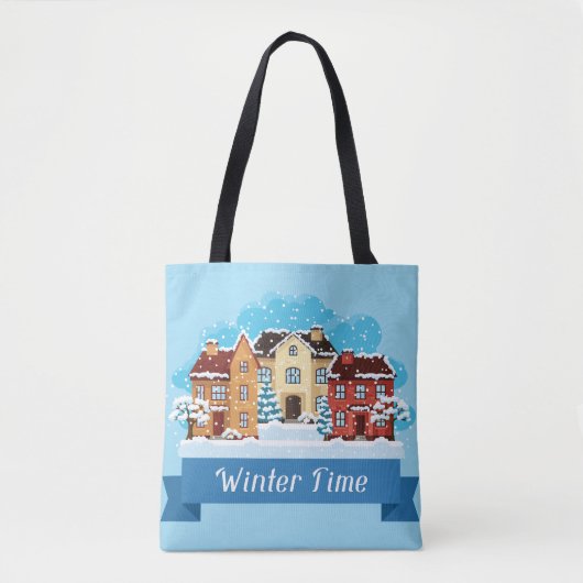 Wintertijd sneeuwen tote bag (Voorkant)