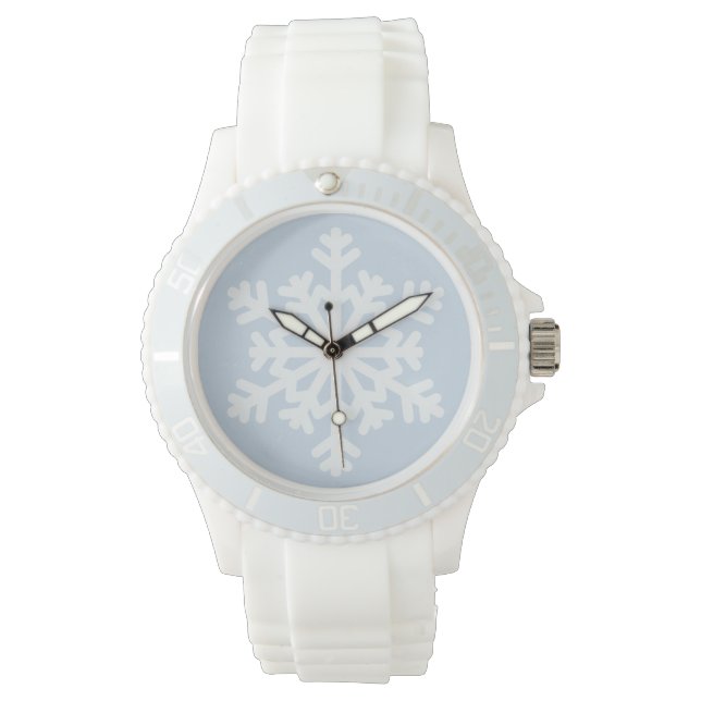 Wintertijd! Snowflake Horloge (Voorkant)