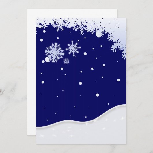 Wintertijd Uitnodigingen (Voorkant / Achterkant)