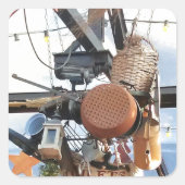 Wintertijd Vierkante Sticker (Voorkant)