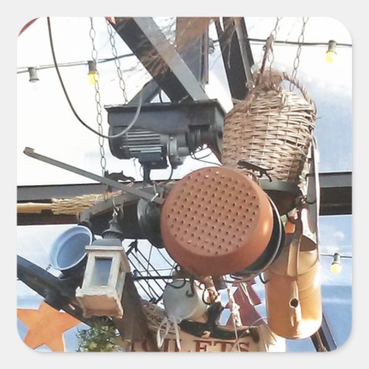 Wintertijd Vierkante Sticker (Voorkant)