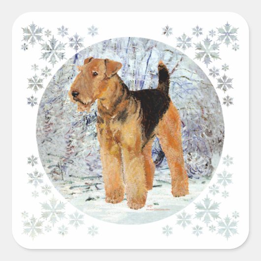 Wintertijd Vierkante Sticker (Voorkant)