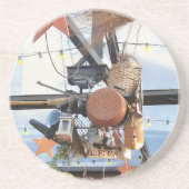 Wintertijd Zandsteen Onderzetter (Voorkant)