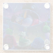 Wintertijdleesbewerking Glazen Onderzetter (Achterkant)