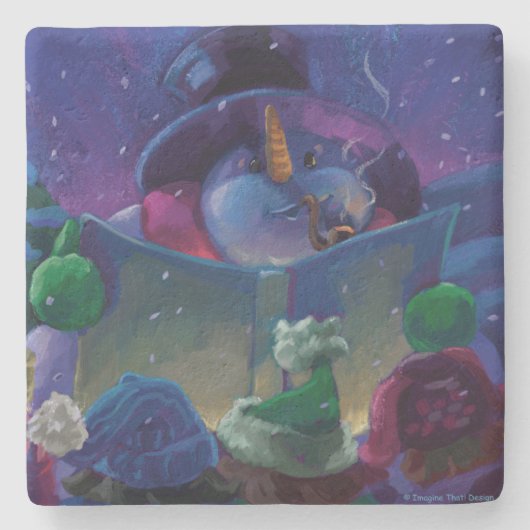 Wintertijdlezen Stenen Onderzetter (Voorkant)