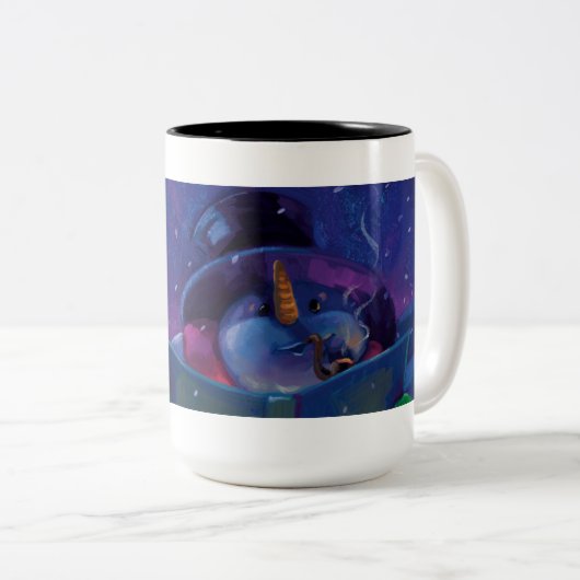 Wintertijdlezen Tweekleurige Koffiemok (Voorkant rechts)