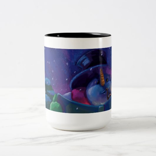 Wintertijdlezen Tweekleurige Koffiemok (Center)