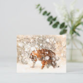 Wintertijgers Briefkaart (Staand voorkant)