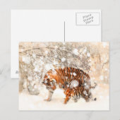 Wintertijgers Briefkaart (Voorkant / Achterkant)