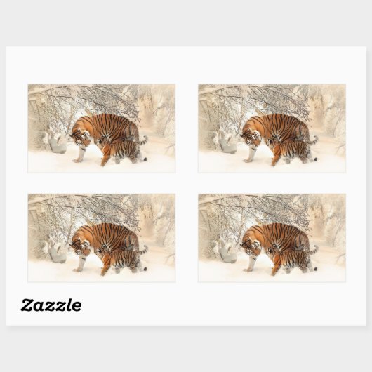 Wintertijgers stickers (Vel)