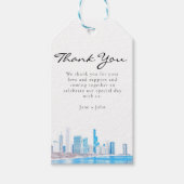 Wintertime Chicago Skyline Dank u Label Cadeaulabel (Voorkant)